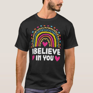 Ich glaube an Ihren Niedlichen Rainbow-Leopard-Leh T-Shirt