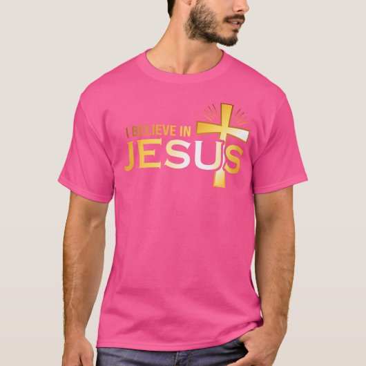 Ich glaube an Jesus - Christlich T-Shirt (Vorderseite)