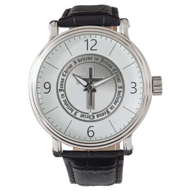 Ich glaube an Jesus Christus Armbanduhr (Vorderseite)