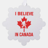 Ich glaube an Kanada - Funny Bigfoot Ornament Karte (Vorderseite)