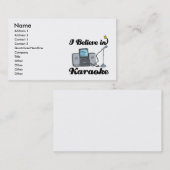 Ich glaube an Karaoke Visitenkarte (Vorne/Hinten)
