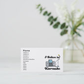 Ich glaube an Karaoke Visitenkarte (Stehend Vorderseite)