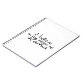 Ich glaube an Karma Spiral Notebook Notizblock (Linke Seite)