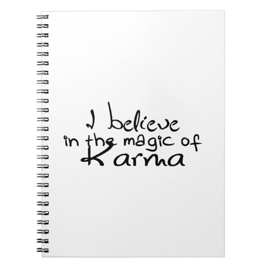 Ich glaube an Karma Spiral Notebook Notizblock (Vorderseite)