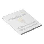 Ich glaube an Käseköpfe Notizblock (angewinkelt)