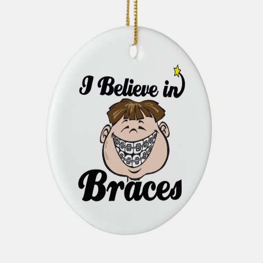 Ich glaube an Klammern Keramik Ornament (Rechts)