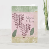 Ich glaube an Liebe Herz Karte (Vorderseite)