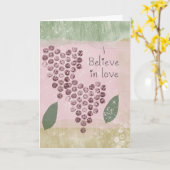 Ich glaube an Liebe Herz Karte (Gelbe Blume)