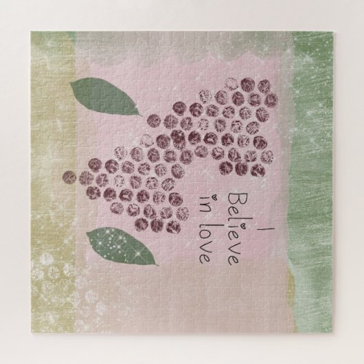 Ich glaube an Liebe Herz Puzzle (Horizontal)