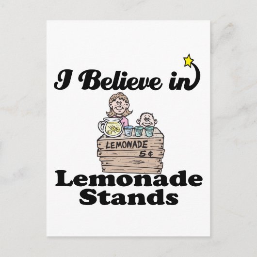 Ich glaube an Limonadenstände Postkarte (Vorderseite)