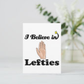 Ich glaube an Linkshänder Postkarte (Stehend Vorderseite)