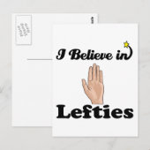 Ich glaube an Linkshänder Postkarte (Vorne/Hinten)