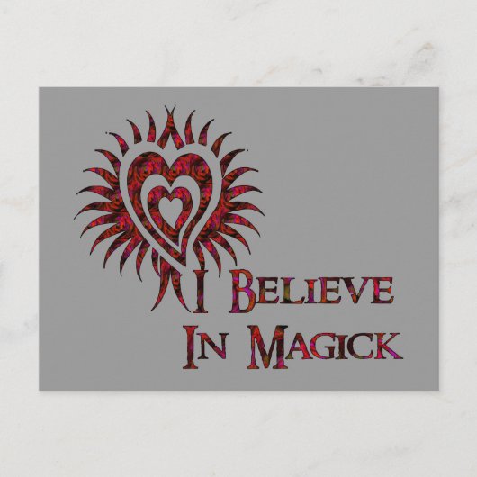 Ich glaube an Magick Postkarte (Vorderseite)