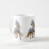 "Ich glaube an Magie" Einhorn Kaffeetasse (Vorderseite Links)