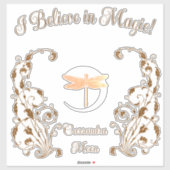 Ich glaube an Magie! Personalisiert Aufkleber (Blatt)