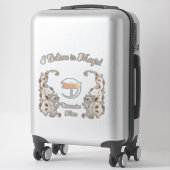 Ich glaube an Magie! Personalisiert Aufkleber (Koffer)