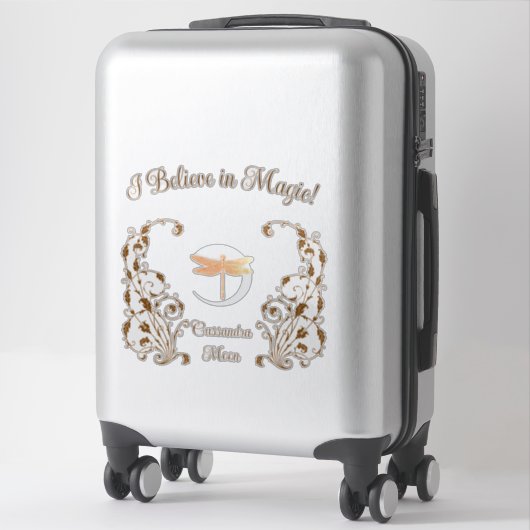 Ich glaube an Magie! Personalisiert Aufkleber (Koffer)