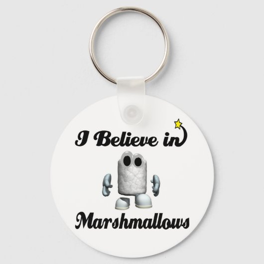 Ich glaube an Marshmallows Schlüsselanhänger (Vorderseite)