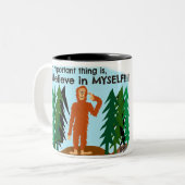Ich glaube an MICH Kaffee-Tasse Zweifarbige Tasse (Vorderseite Links)