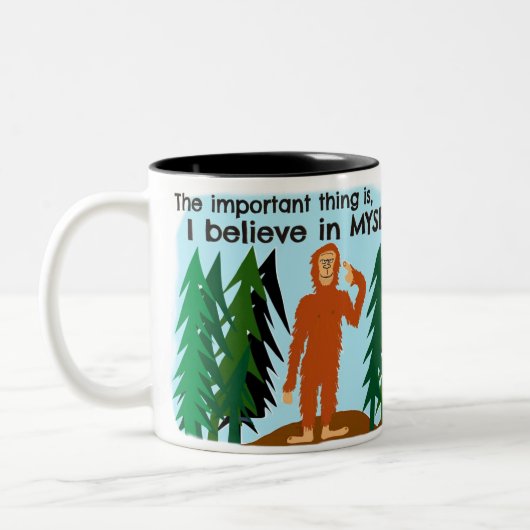 Ich glaube an MICH Kaffee-Tasse Zweifarbige Tasse (Links)