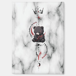 Ich glaube an mich selbst B Marble Bear Trader Sym Magnet