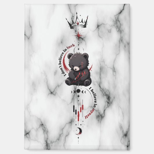 Ich glaube an mich selbst B Marble Bear Trader Sym Magnet (Vorderseite)