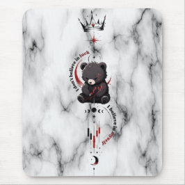 Ich glaube an mich selbst B Marble Bear Trader Sym Mousepad