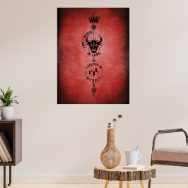 Ich glaube an mich selbst Crimson Red Trader Symbo Poster
