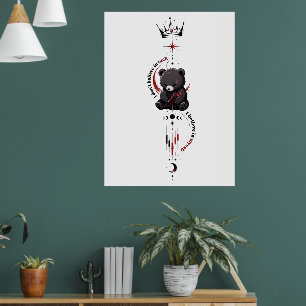Ich glaube an mich selbst Dark Bear Trader Symbol Poster