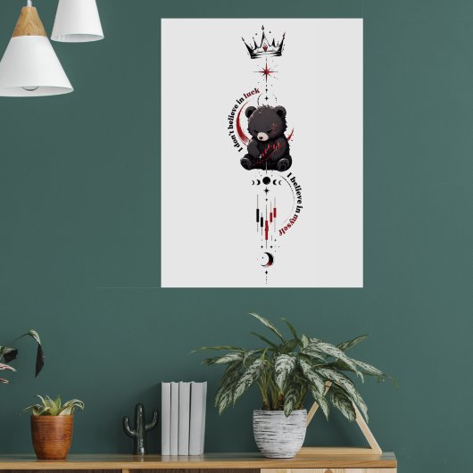 Ich glaube an mich selbst Dark Bear Trader Symbol Poster (Wohnzimmer 1)