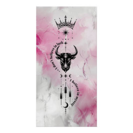 Ich glaube an mich selbst Pink Marble Trader Symbo Poster