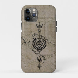 Ich glaube an mich selbst Vintage-Pergament-Bär-Tr Case-Mate iPhone Hülle