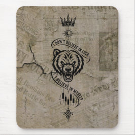 Ich glaube an mich selbst Vintage-Pergament-Bär-Tr Mousepad