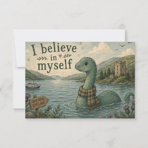 Ich glaube an mich selbst wunderliche Loch Ness Mo Dankeskarte