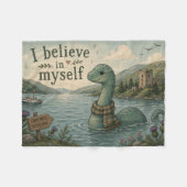 Ich glaube an mich selbst wunderliche Loch Ness Mo Fleecedecke (Vorderseite (Horizontal))