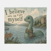 Ich glaube an mich selbst wunderliche Loch Ness Mo Fleecedecke (Vorderseite (Horizontal))