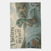 Ich glaube an mich selbst wunderliche Loch Ness Mo Geschirrtuch (Vertikal)
