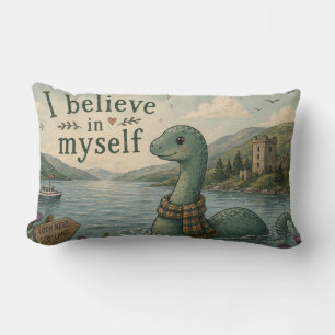 Ich glaube an mich selbst wunderliche Loch Ness Mo Lendenkissen