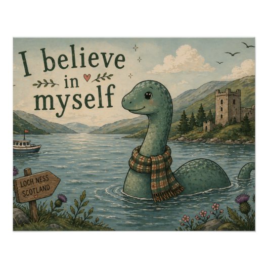 Ich glaube an mich selbst wunderliche Loch Ness Mo Poster (Vorderseite)