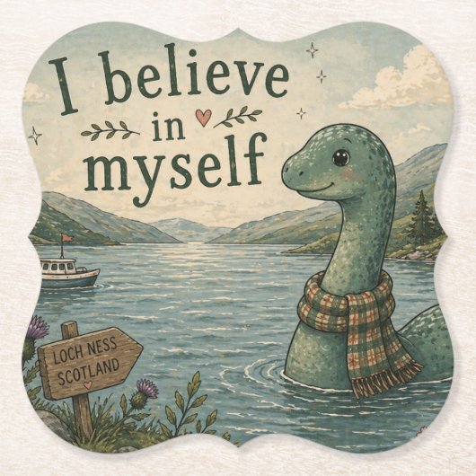 Ich glaube an mich selbst wunderliche Loch Ness Mo Untersetzer (Vorderseite)