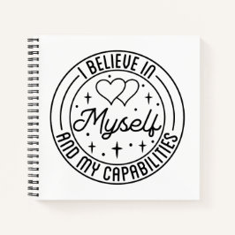 Ich glaube an mich und meine Fähigkeiten Notizblock
