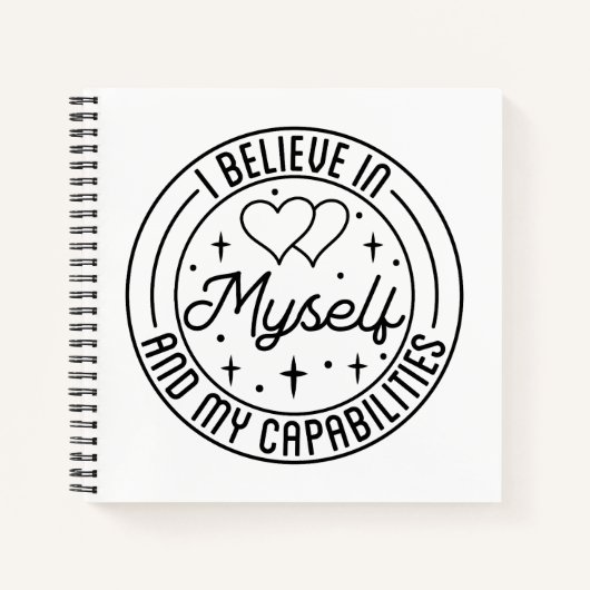 Ich glaube an mich und meine Fähigkeiten Notizblock (Vorderseite)