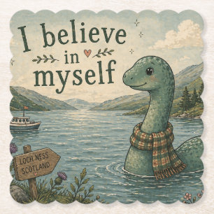 Ich glaube an mich verrückte Loch-Ness-Monster Untersetzer