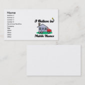 Ich glaube an mobile Zuhause Visitenkarte (Vorne/Hinten)