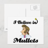 Ich glaube an Mullets Postkarte (Vorne/Hinten)