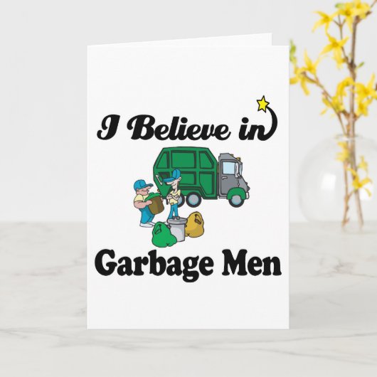 Ich glaube an Müllmänner Karte (Gelbe Blume)