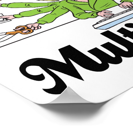 Ich glaube an Multitasking Poster (Ecke)