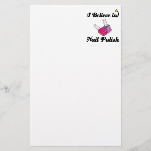Ich glaube an Nagellack Briefpapier (Vorderseite)
