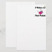 Ich glaube an Nagellack Briefpapier (Vorne/Hinten)