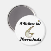Ich glaube an Narwale Magnet (Vorderseite/Rückseite)